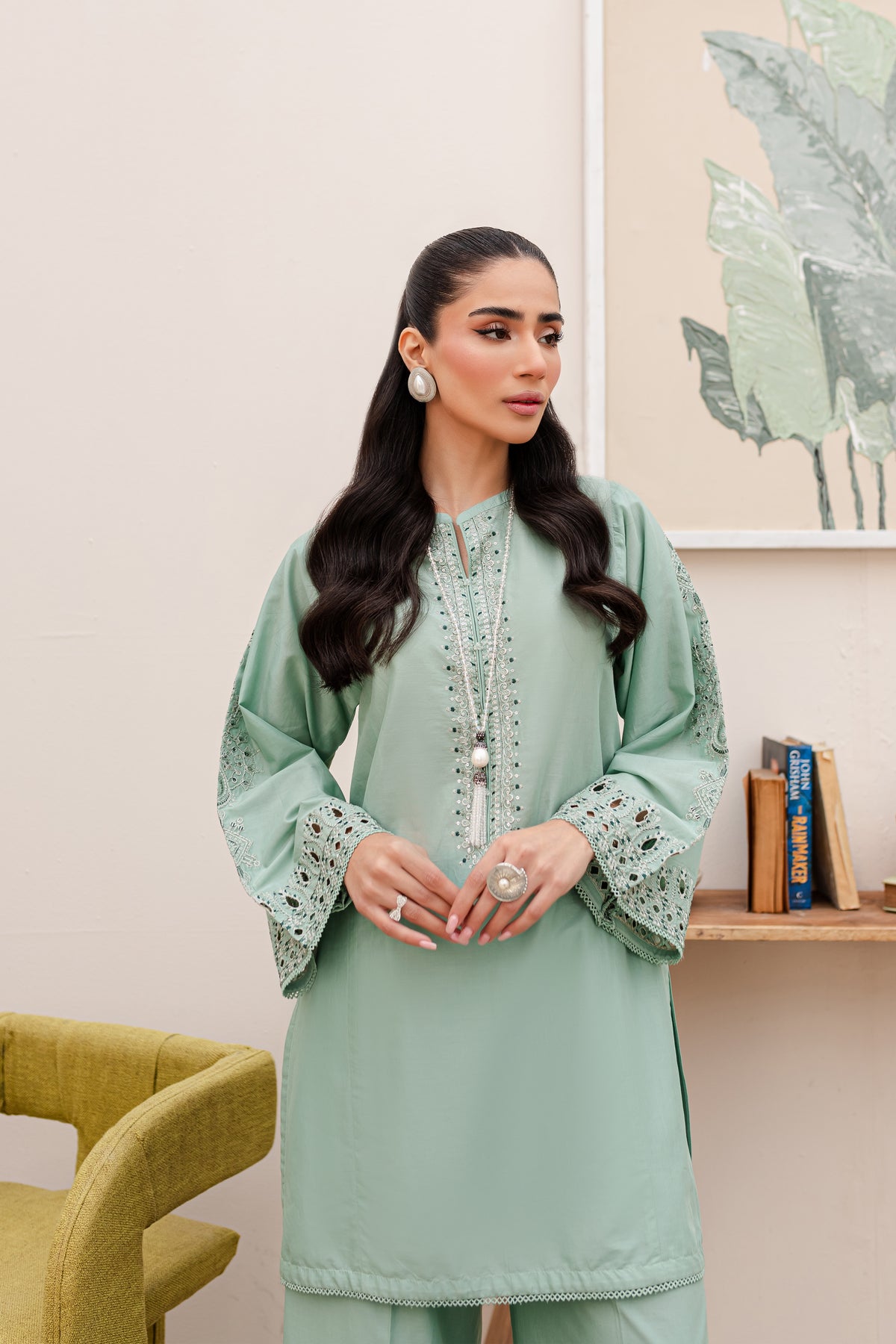Alex - 2Pc Embroidered Dress