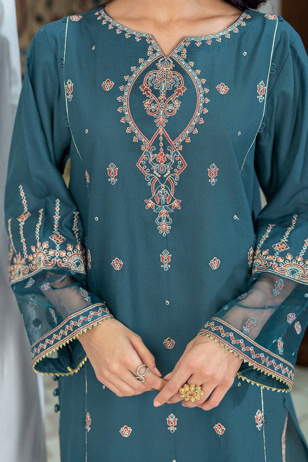 Hint of Zinc - 2Pc Embroidered Dress