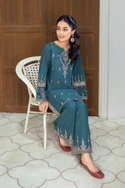 Hint of Zinc - 2Pc Embroidered Dress