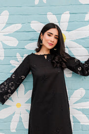 Black Spring - 2Pc Embroidered Dress