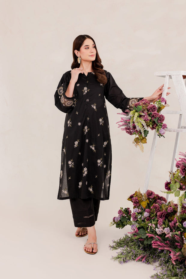 Lenora - 2Pc Embroidered Dress