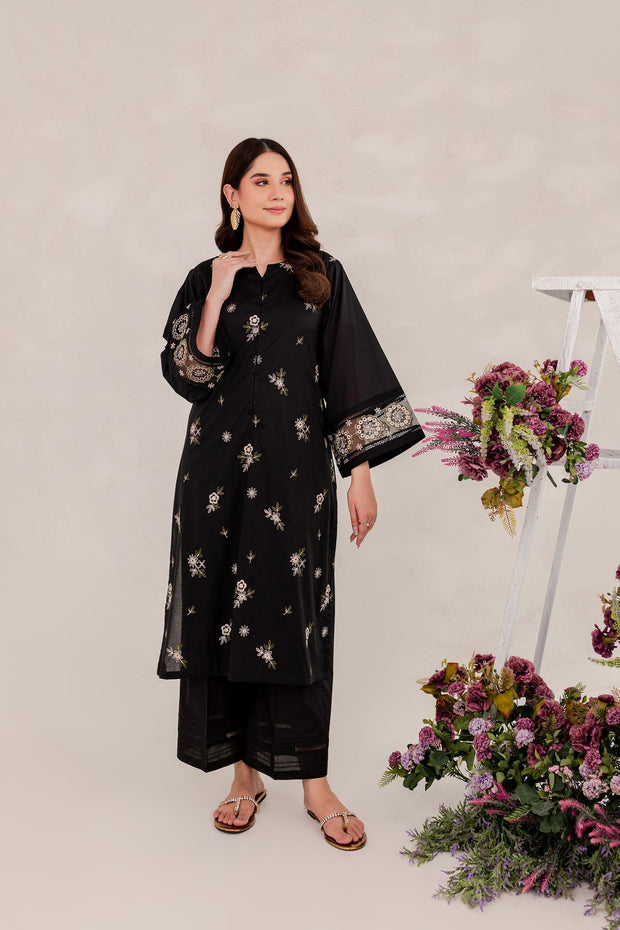 Lenora - 2Pc Embroidered Dress