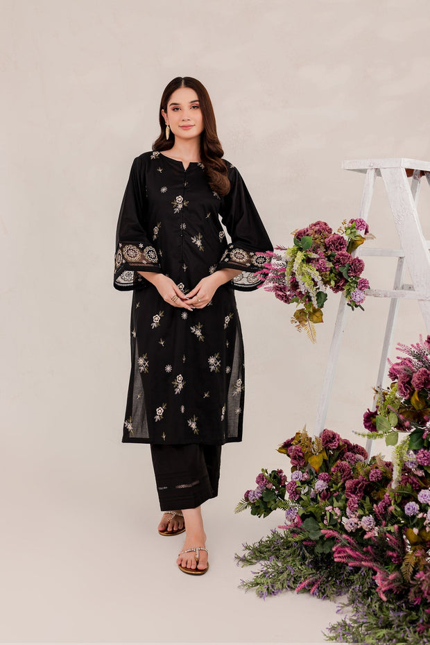 Lenora - 2Pc Embroidered Dress