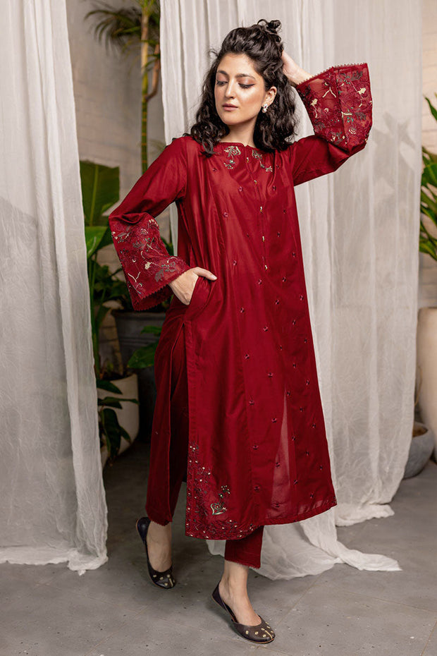 Afeefa - 2Pc Embroidered Dress