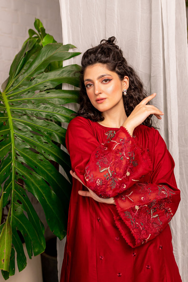 Afeefa - 2Pc Embroidered Dress