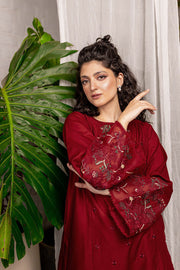 Afeefa - 2Pc Embroidered Dress