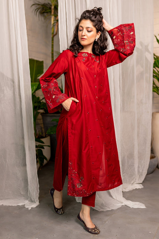 Afeefa - 2Pc Embroidered Dress