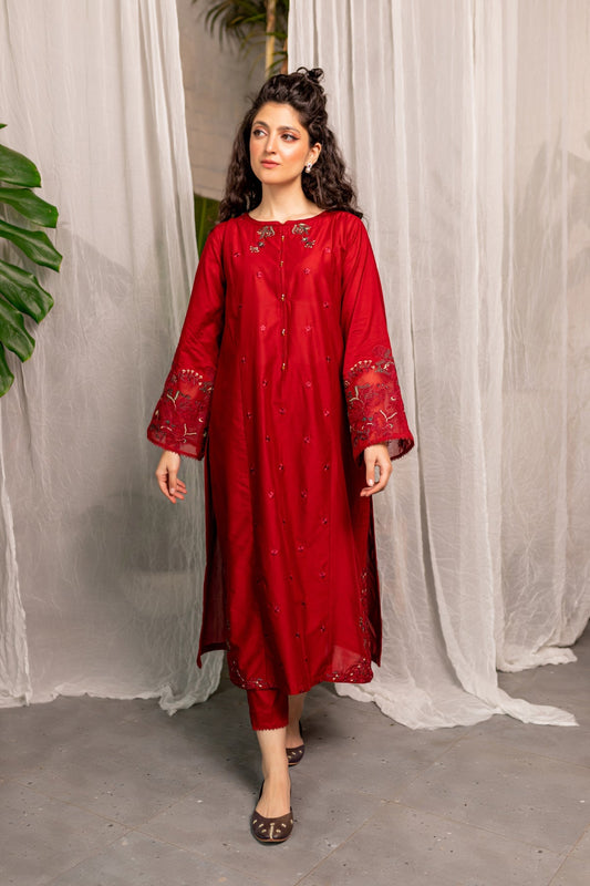 Afeefa - 2Pc Embroidered Dress