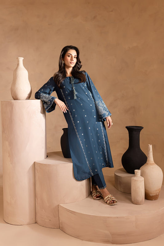 Agean Sea - 2Pc Embroidered Dress