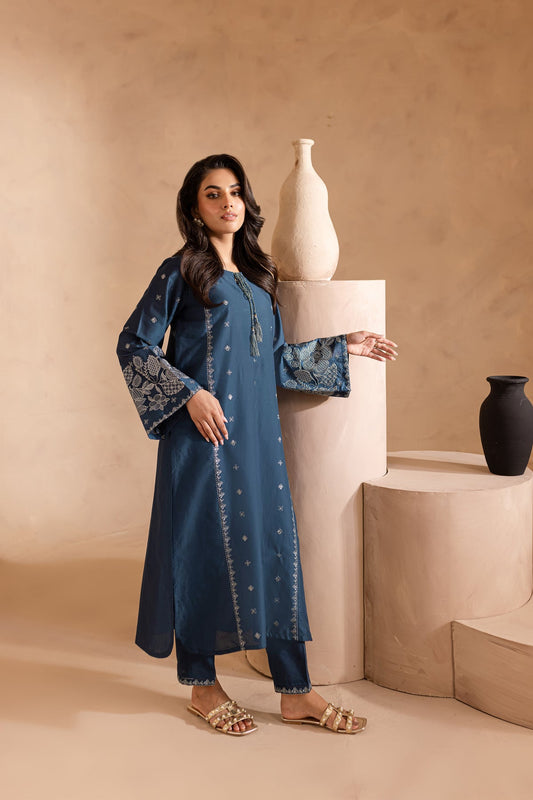 Agean Sea - 2Pc Embroidered Dress