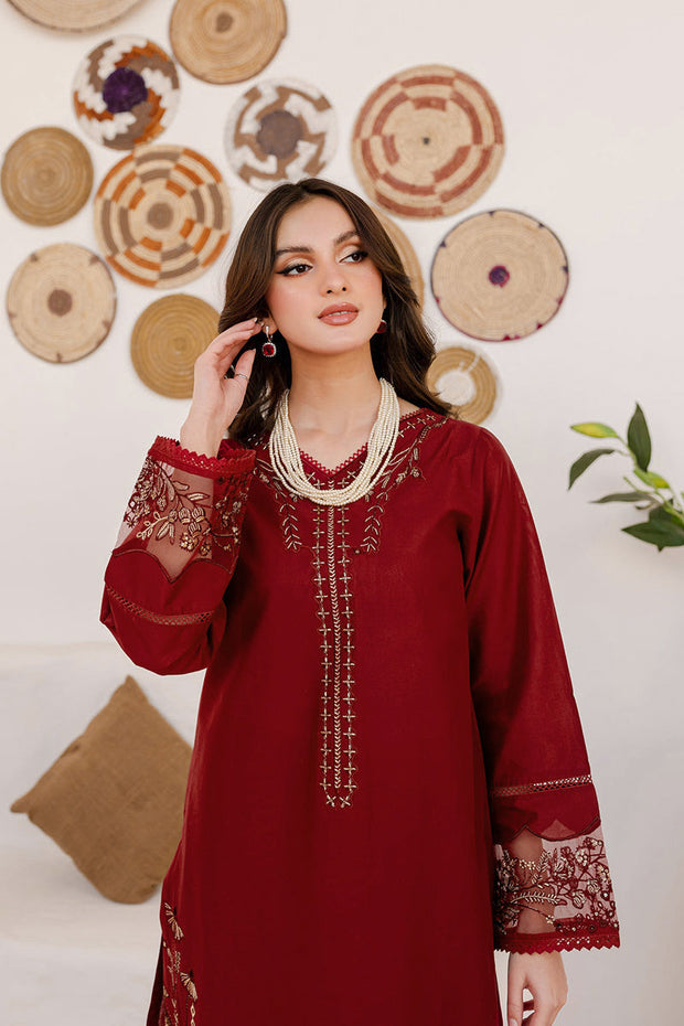 Areena - 2Pc Embroidered Dress