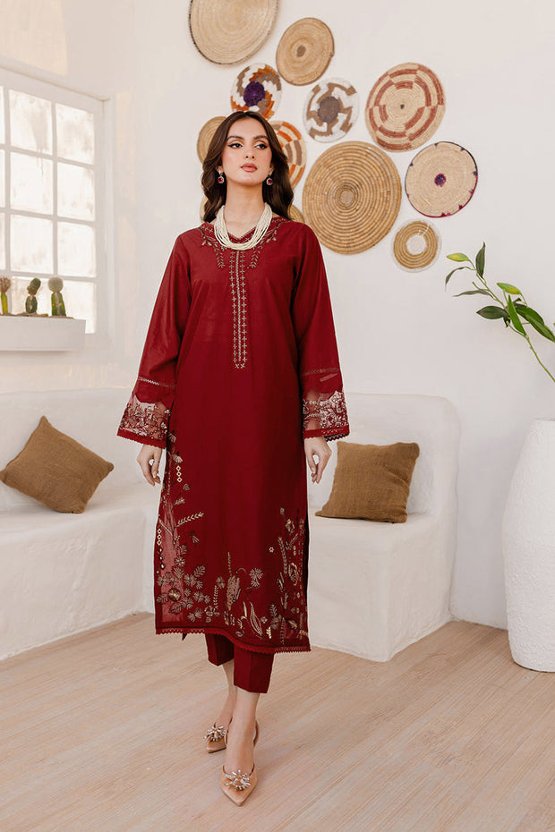 Areena - 2Pc Embroidered Dress