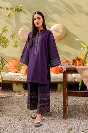 Ash - 2Pc Embroidered Dress Purple