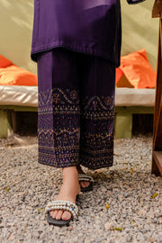 Ash - 2Pc Embroidered Dress Purple