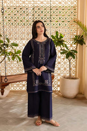 Blueberry - 2Pc Embroidered Dress
