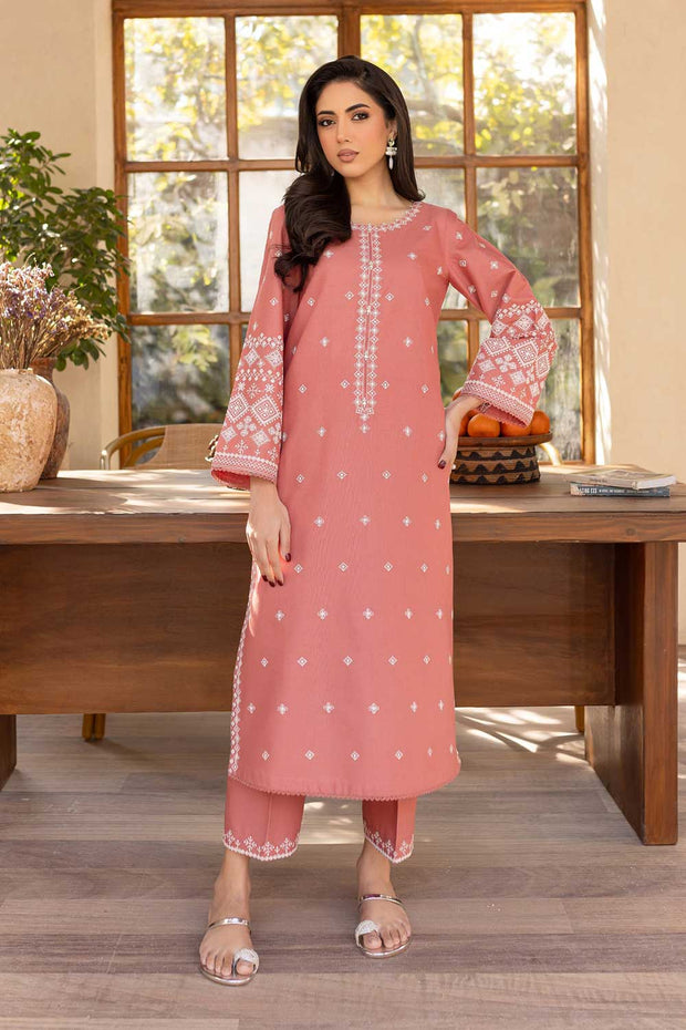 Coral Jasper - 2Pc Embroidered Dress