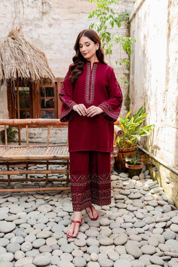 Cosmo - 2Pc Embroidered Dress