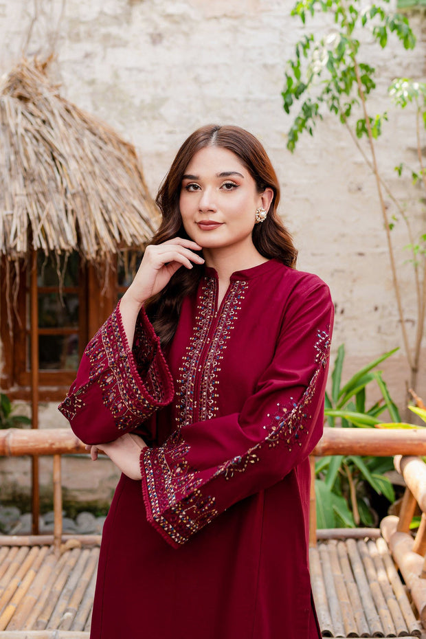 Cosmo - 2Pc Embroidered Dress