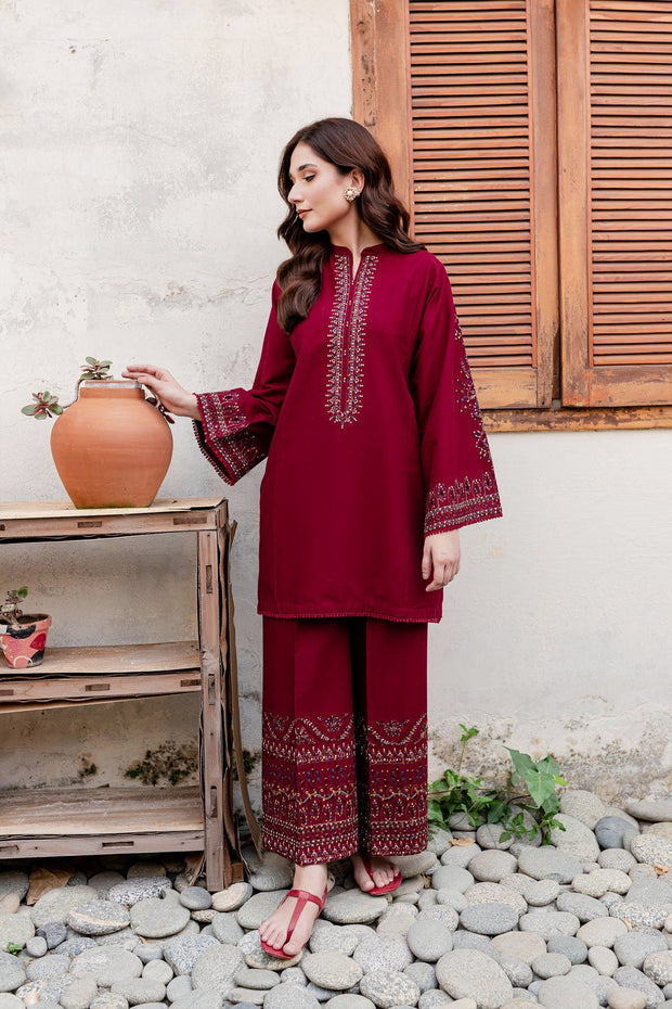 Cosmo - 2Pc Embroidered Dress