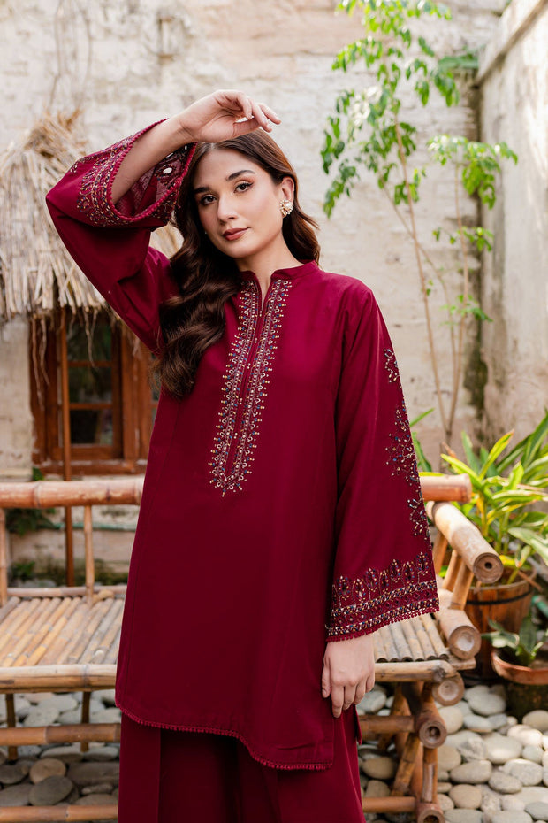 Cosmo - 2Pc Embroidered Dress