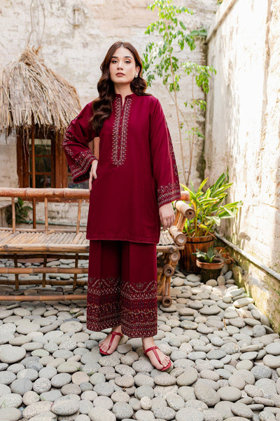 Cosmo - 2Pc Embroidered Dress