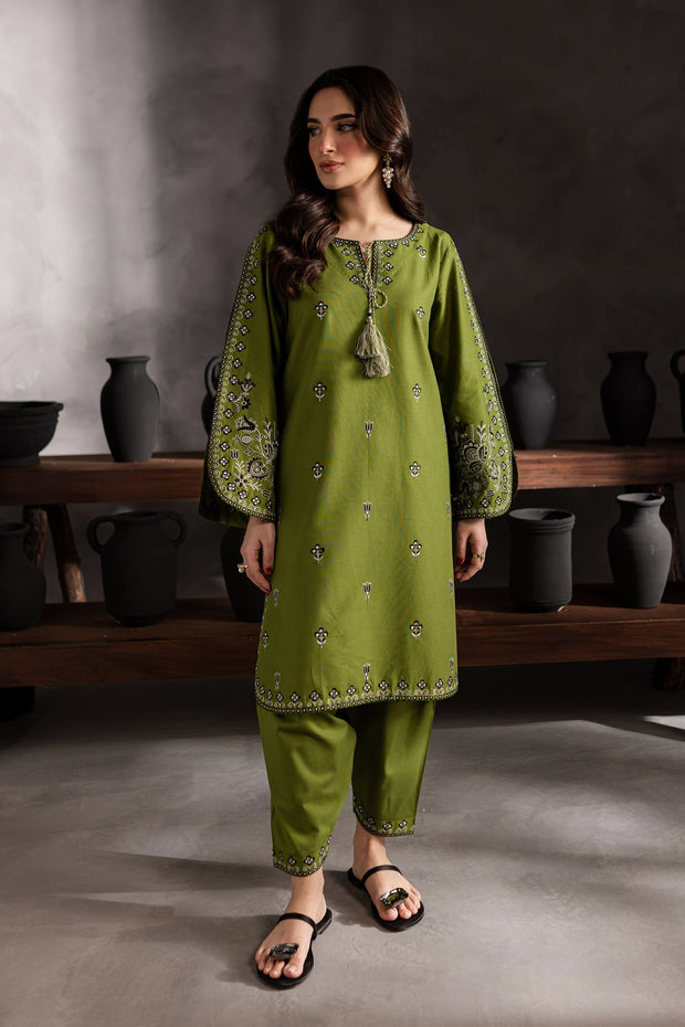 Emerald - 2Pc Embroidered Dress