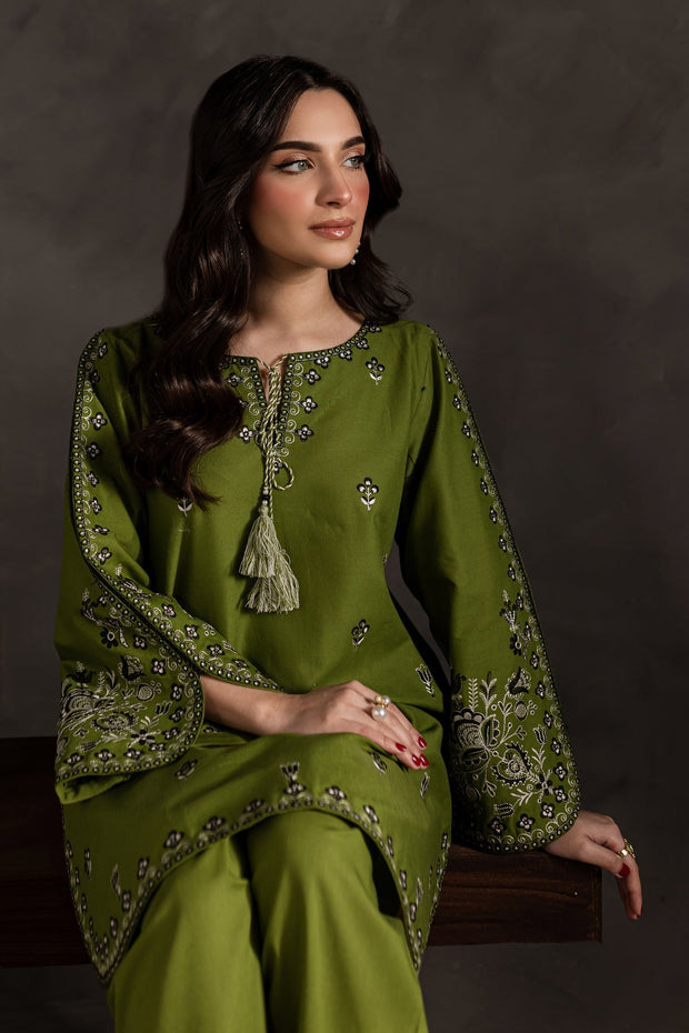 Emerald - 2Pc Embroidered Dress