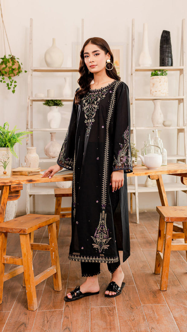Marquise - 2Pc Embroidered Dress