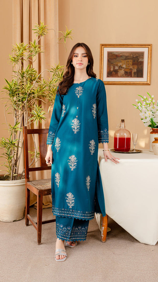 Melvin - 2Pc Embroidered Dress
