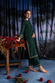 Olive - 2Pc Embroidered Dress