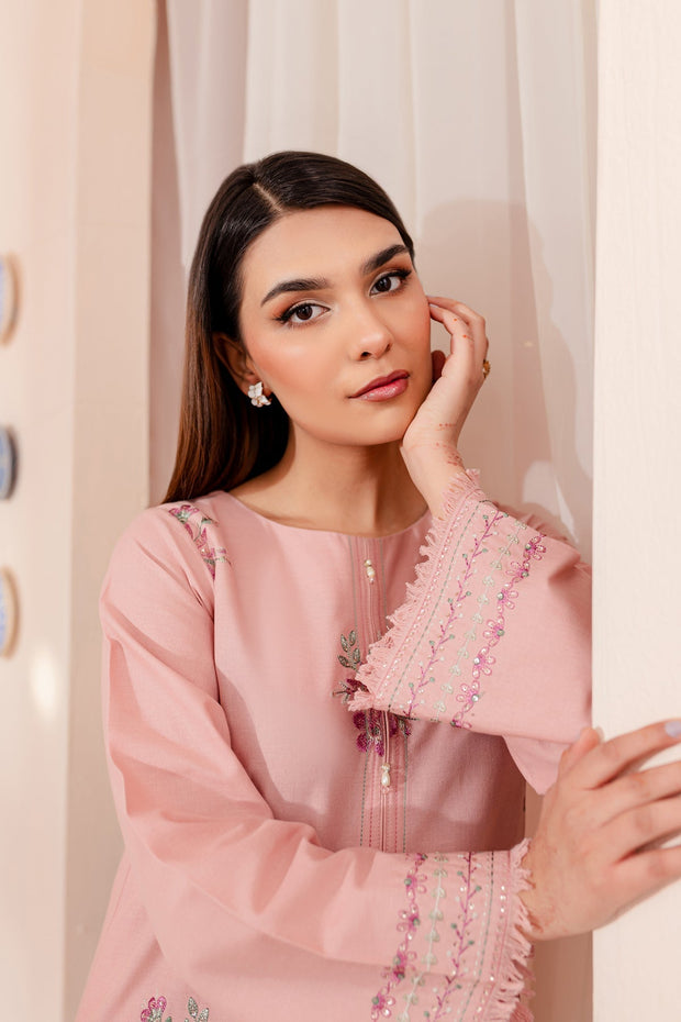 Pink Lily - 2Pc Embroidered Dress