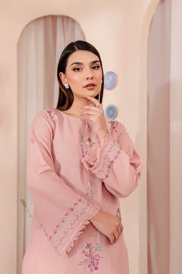 Pink Lily - 2Pc Embroidered Dress