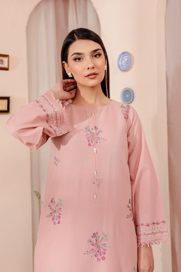 Pink Lily - 2Pc Embroidered Dress