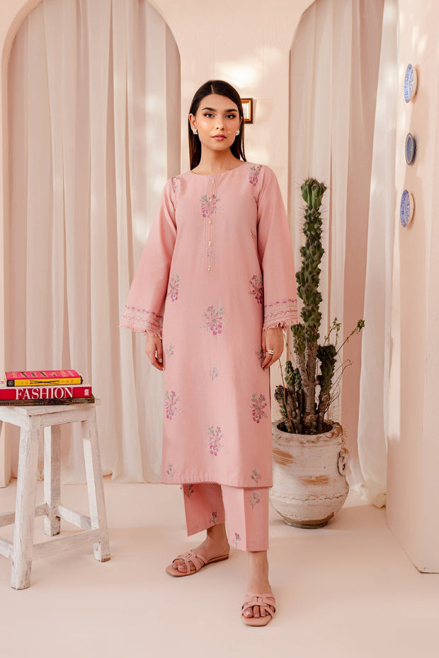 Pink Lily - 2Pc Embroidered Dress
