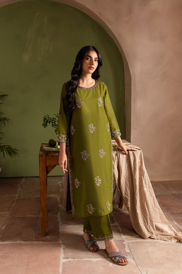Meadow - 2Pc Embroidered Dress
