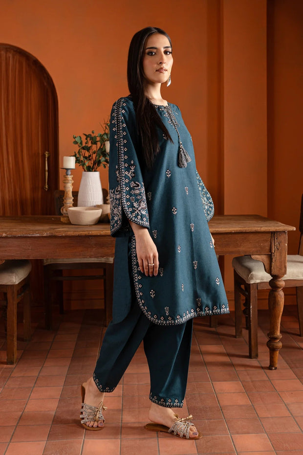 Blue Gem - 2Pc Embroidered Dress