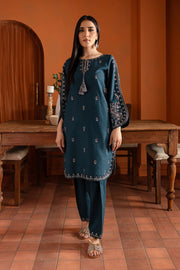 Blue Gem - 2Pc Embroidered Dress