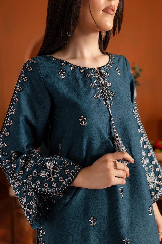 Blue Gem - 2Pc Embroidered Dress