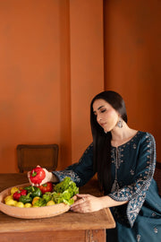 Blue Gem - 2Pc Embroidered Dress